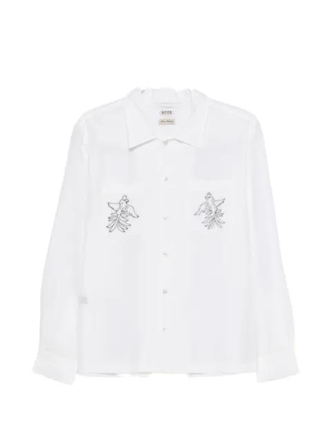 Cockatoo embroidered shirt by BODE