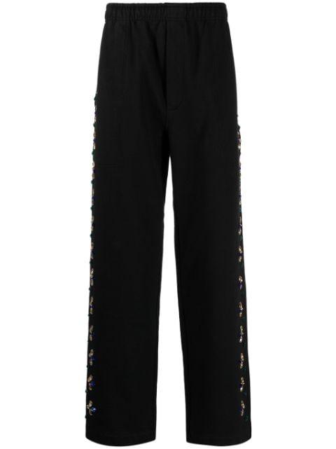 Concord beaded cotton trousers by BODE