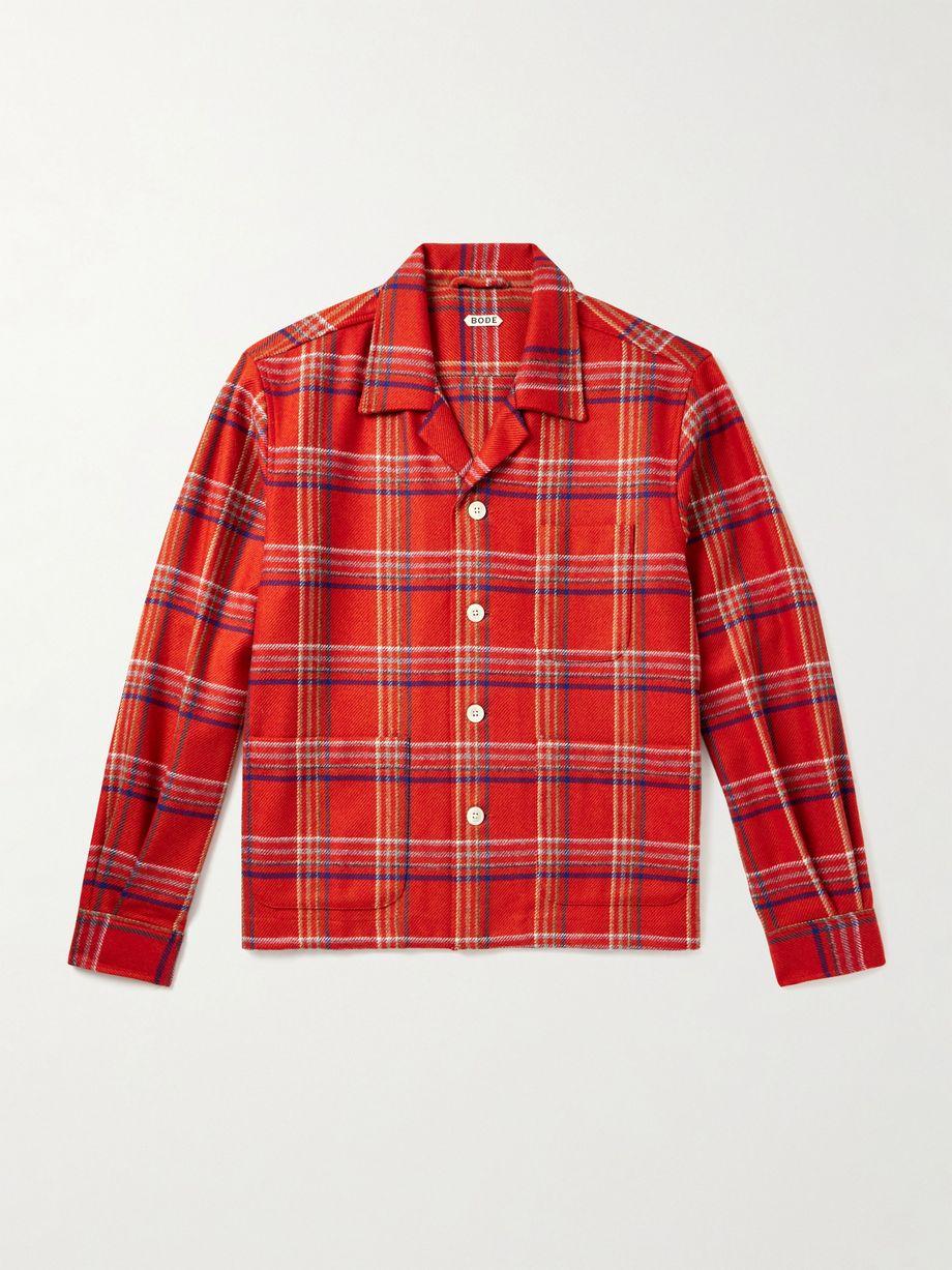 Gable Camp-Collar Checked Wool Overshirt by BODE Gable Camp-Collar Checked Wool Overshirt by BODE