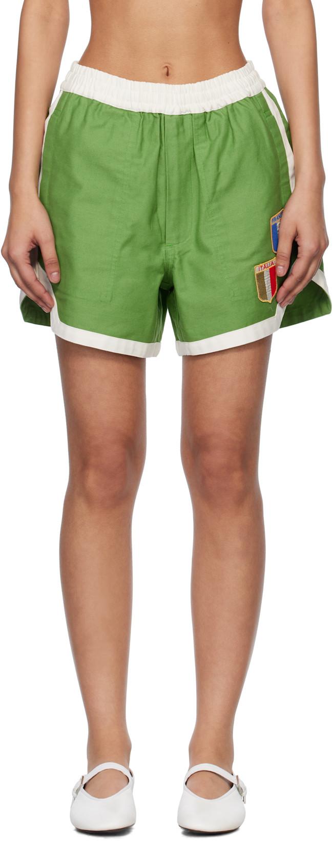 Green Euro Gym Shorts by BODE