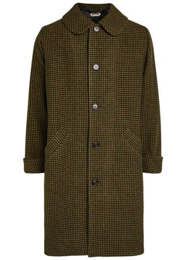 Hedgerow polka dot-jacquard wool coat by BODE
