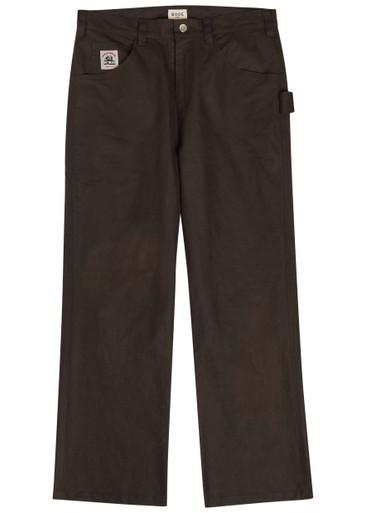 Knolly Brook straight-leg waxed cotton trousers by BODE