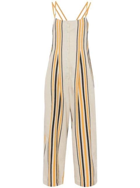 Namesake striped cotton jumpsuit by BODE