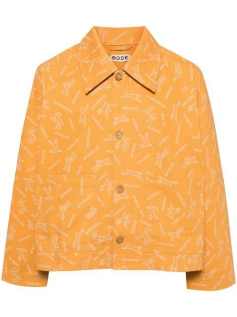 Pooch cotton shirt jacket by BODE