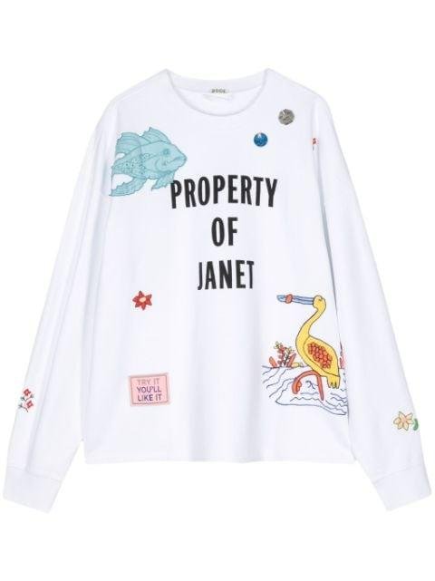 Property of Janet cotton sweatshirt by BODE