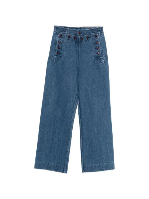 Sailor buttoned jeans by BODE