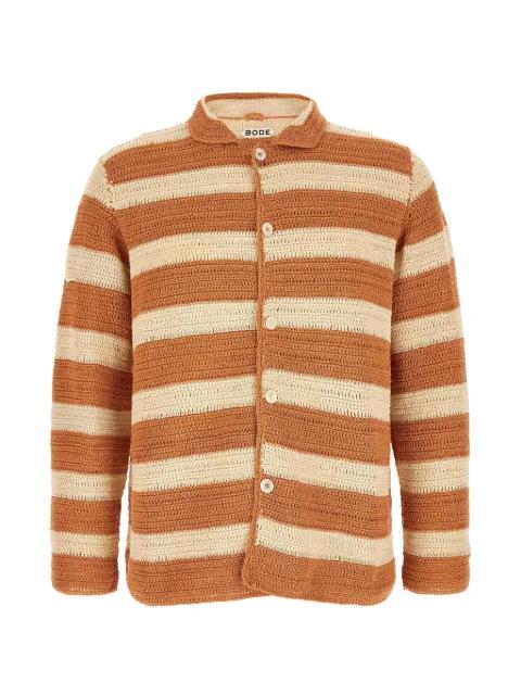 Sherbet crochet-knit striped shirt by BODE