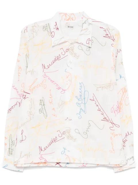 Signature Scrawl shirt by BODE