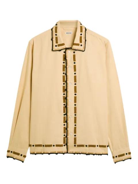 beaded ryegrass trim shirt by BODE