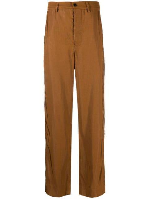 corduroy straight-leg trousers by BODE