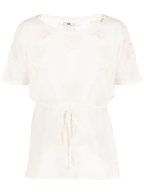 cotton embroidered design top by BODE