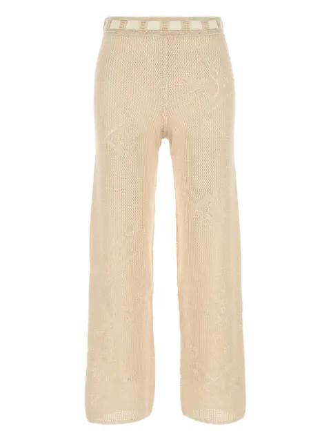 crochet-detail trousers by BODE