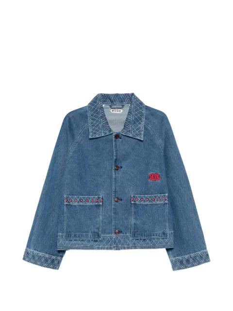 embroidered denim jacket by BODE