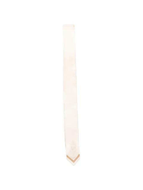 embroidered satin tie by BODE