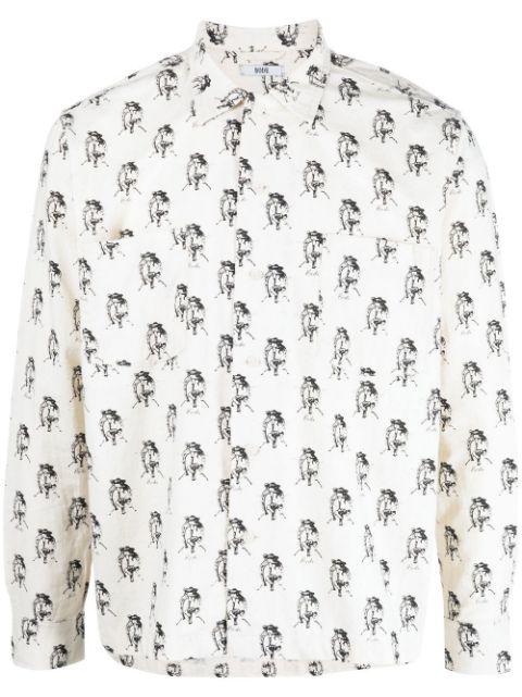 graphic-print long-sleeve shirt by BODE