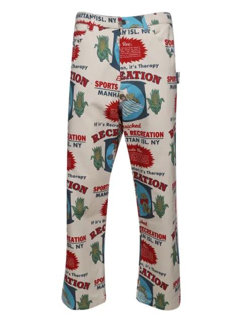 graphic-print trousers by BODE