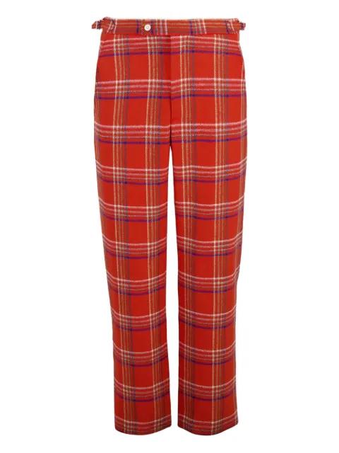 plaid-pattern gable trousers by BODE