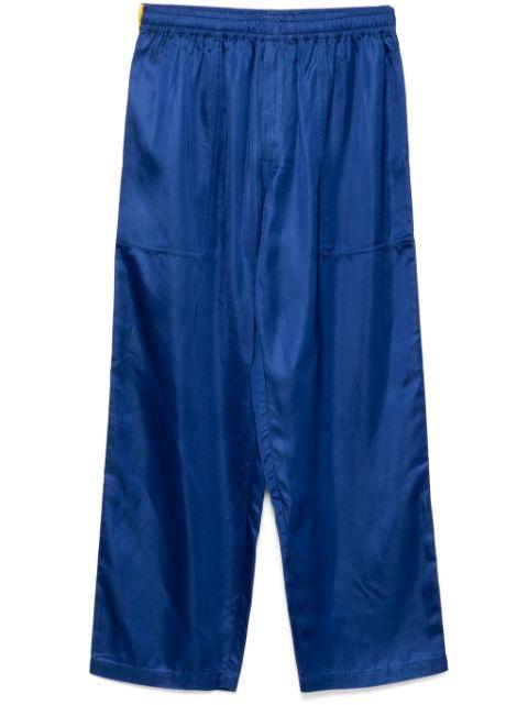 satin track pants by BODE