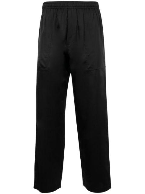 satin track pants by BODE