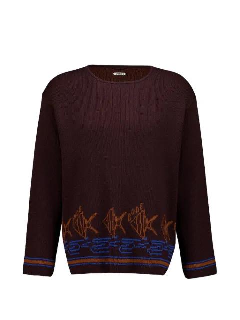 school fish cotton knitwear by BODE