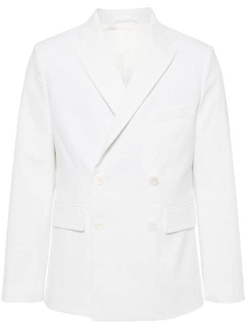seersucker double-breasted blazer by BODE