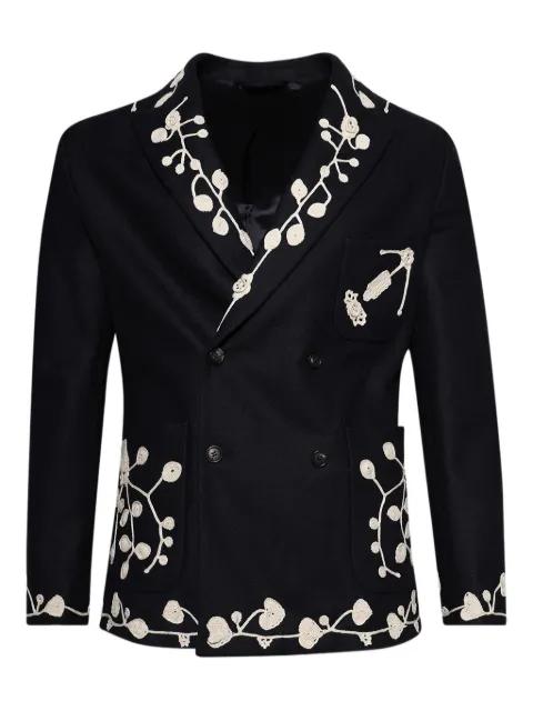 snowdrop appliqué suit jacket by BODE