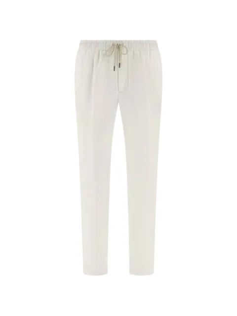 City drawstring linen trousers by BOGGI MILANO