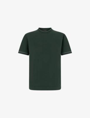 Crew-Neck Cotton Crêpe Knit T-Shirt by BOGGI MILANO