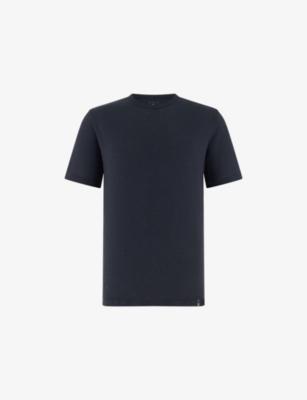 Crew-Neck Stretch-Linen T-Shirt by BOGGI MILANO