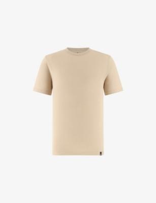 Crewneck Regular-Fit Stretch-Linen T-Shirt by BOGGI MILANO