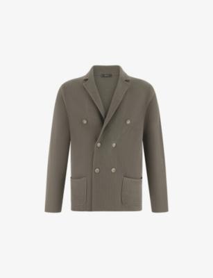 Double-Breasted Knitted Cotton Jacket by BOGGI MILANO
