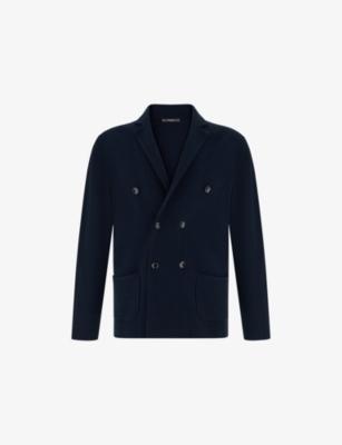 Double-Breasted Knitted Cotton Jacket by BOGGI MILANO