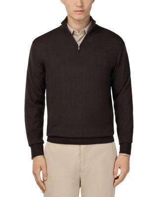 Extra Fine Merino Wool Half Zip Sweater by BOGGI MILANO