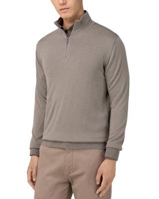 Extra Fine Merino Wool Half Zip Sweater by BOGGI MILANO