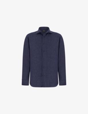 Garment-Washed Regular-Fit Linen Shirt by BOGGI MILANO