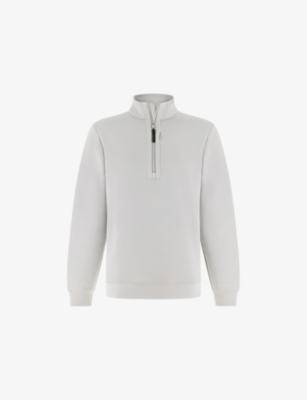 Half-Zip Stretch Cotton-Blend Jumper by BOGGI MILANO