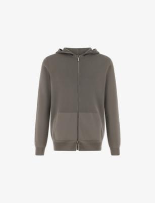 Hooded Full-Zip Cotton-Blend Jumper by BOGGI MILANO