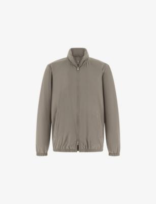 Hooded Side-Pocket Stretch-Woven Bomber Jacket by BOGGI MILANO