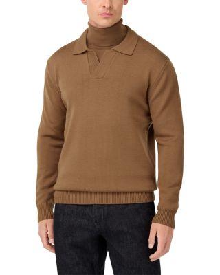 Knitted Merino Wool Polo Shirt by BOGGI MILANO