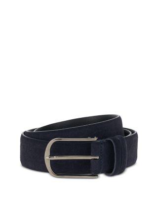 Men's Flower Print Suede Belt by BOGGI MILANO