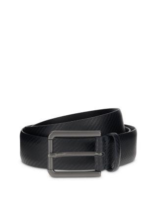 Men's Rubberized Leather Belt by BOGGI MILANO