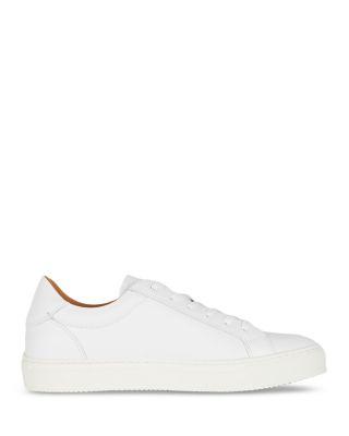 Men's White Leather Trainer Sneakers by BOGGI MILANO