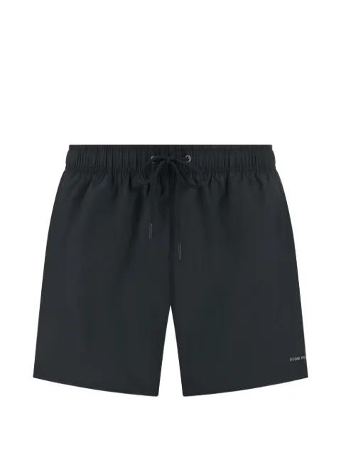 Plain drawstring-waist technical swim shorts by BOGGI MILANO