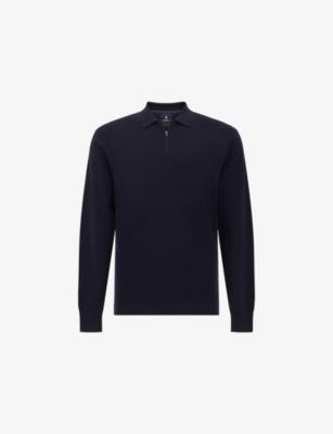 Polo-Collar Half-Zip Merino-Wool Jumper by BOGGI MILANO