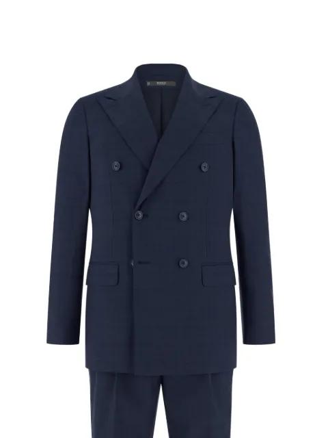 Prince Wales check double-breasted suit by BOGGI MILANO