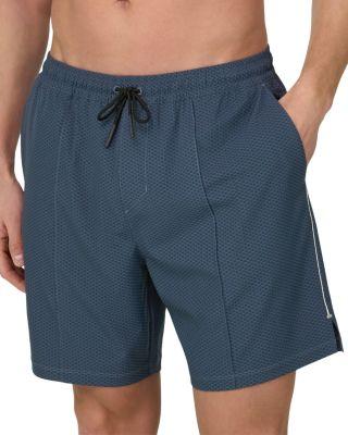 Regular Fit 6.7" Logo Print Swim Shorts by BOGGI MILANO