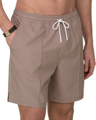 Regular Fit 6.7" Logo Print Swim Shorts by BOGGI MILANO