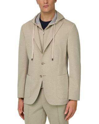 Regular Fit Jacket & Removable Drawstring Hoodie by BOGGI MILANO