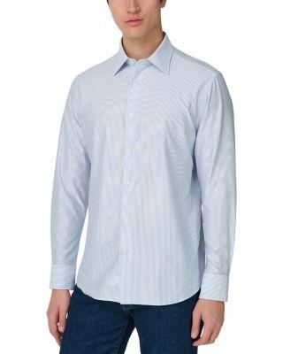 Regular Fit Japanese Jersey Stripe Shirt by BOGGI MILANO