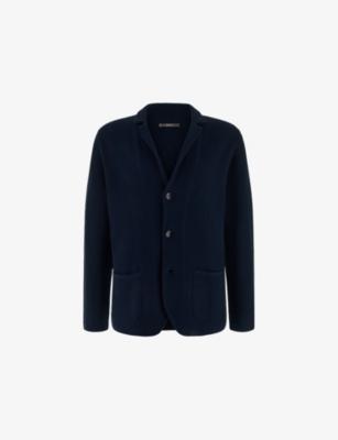 Regular-Fit Single-Breasted Cotton Blazer by BOGGI MILANO